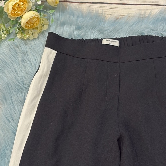 Aritzia Babaton Conan Crop Pants Black White sz 2 - Picture 2 of 9